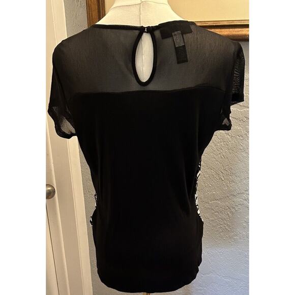 INC Petite Medium Top Layered Embroider Cap Sleeve Artsy Cottage Boho Business - Picture 5 of 8